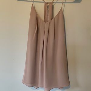 NORAH Peach / Taupe Blouse With Button Backing